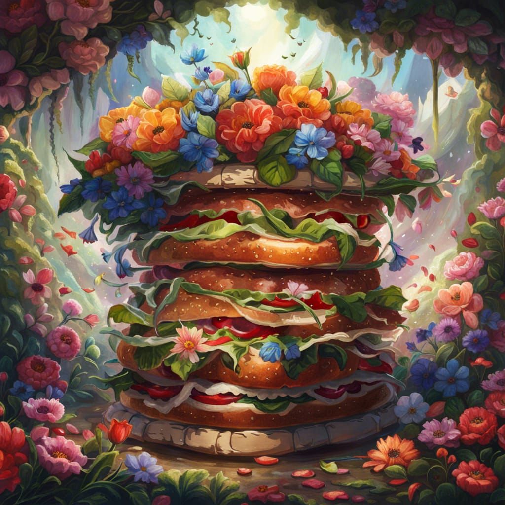 Blooming lunch 🥪💐  by @Shelly