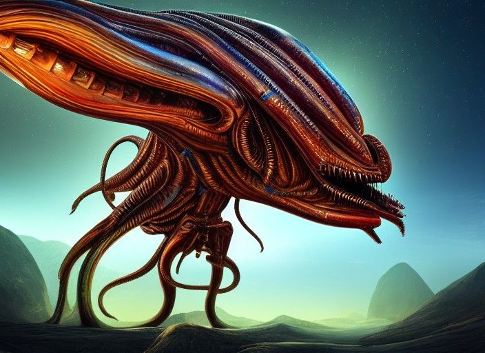 Alien beasts 7 - AI Generated Artwork - NightCafe Creator