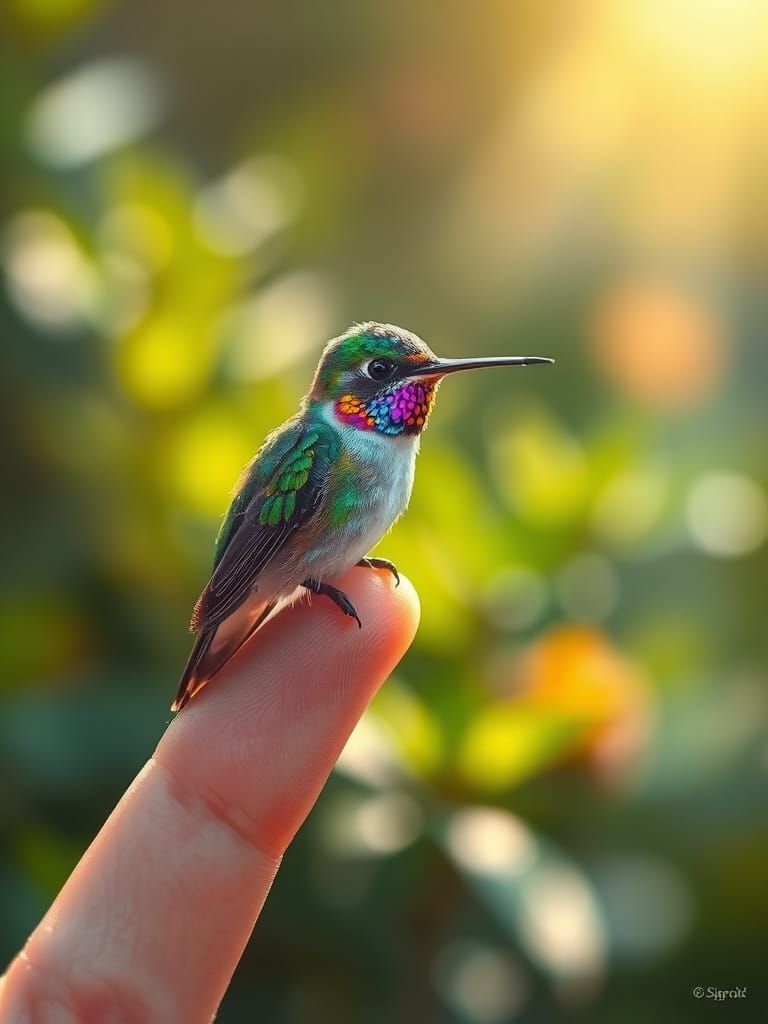 Tiny birb on finger