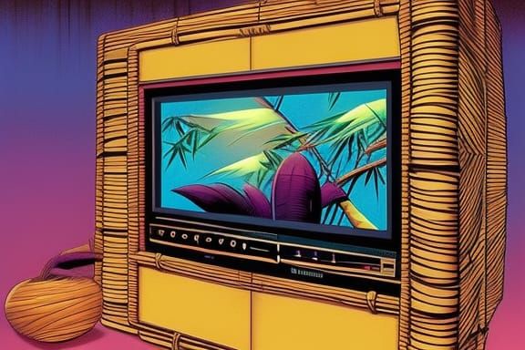 A Television Set Made out of Bamboo