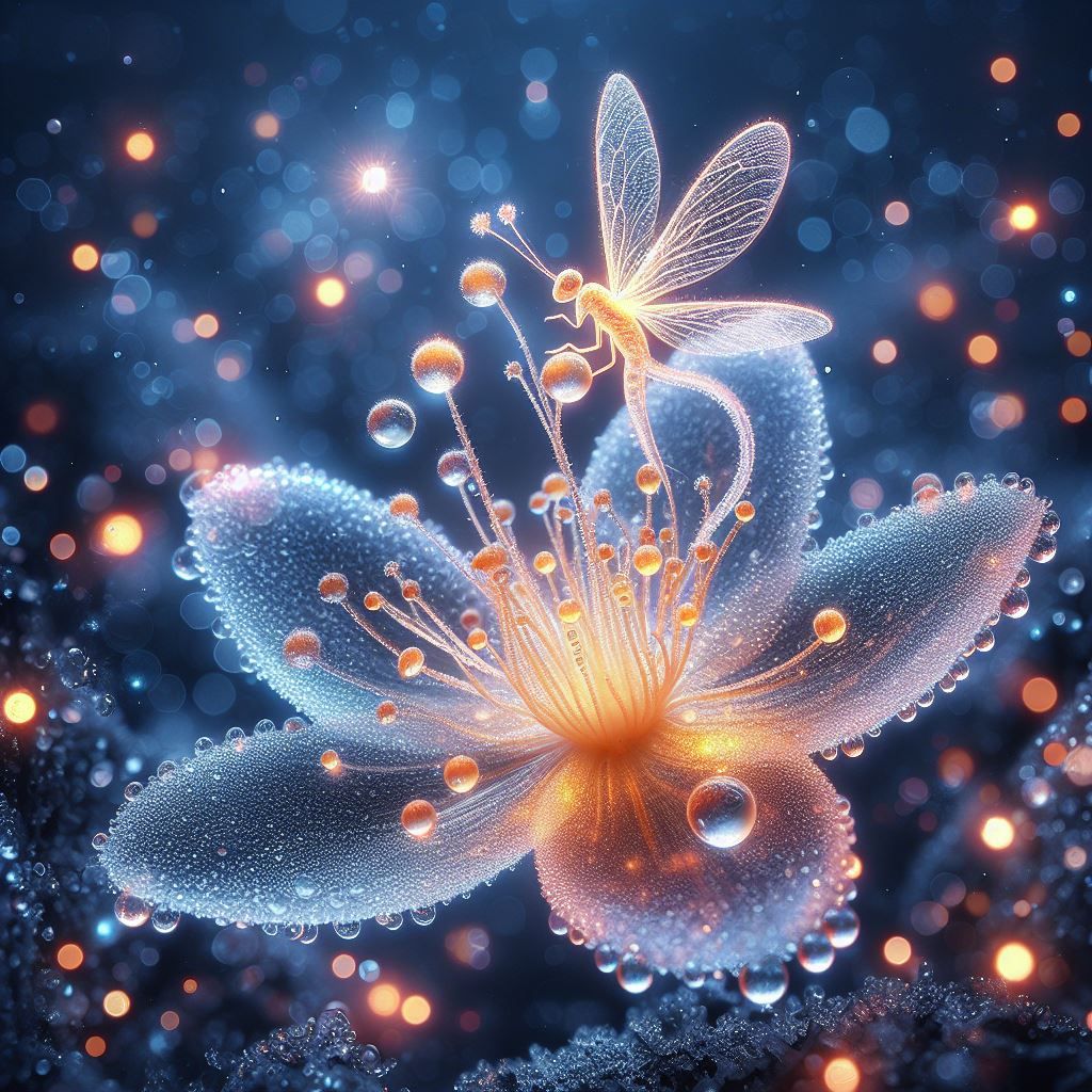 Little fairy dancing on a flower