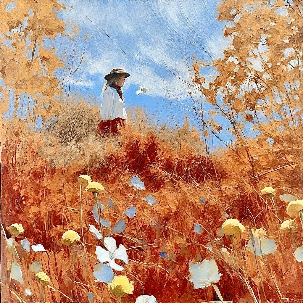 Girl in a field