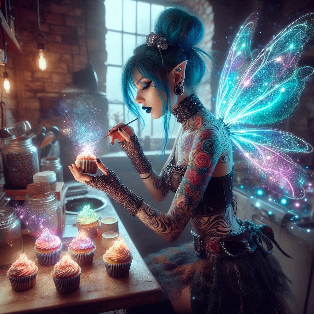 Baking cupcakes with a sprinkle of magic