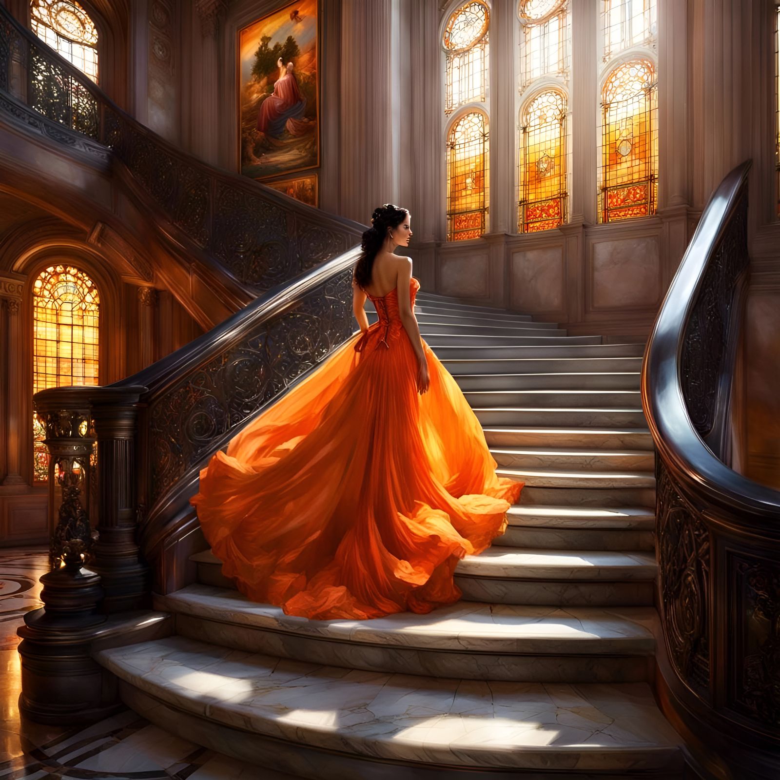 Orange Dress  by @St_Moses