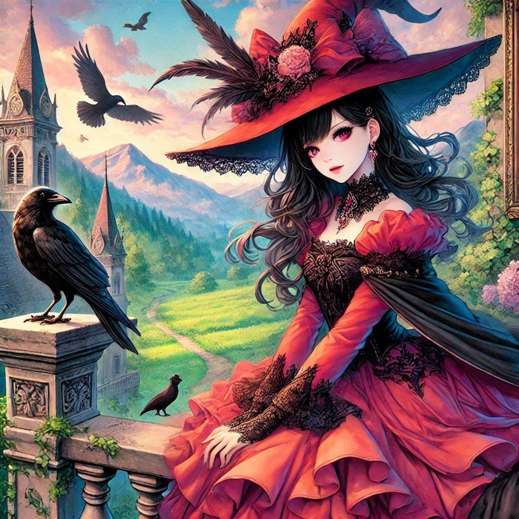 Witch in black