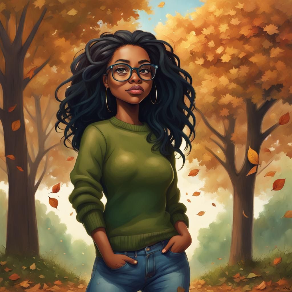 She is a  cartoon character of African decent. She has big r...