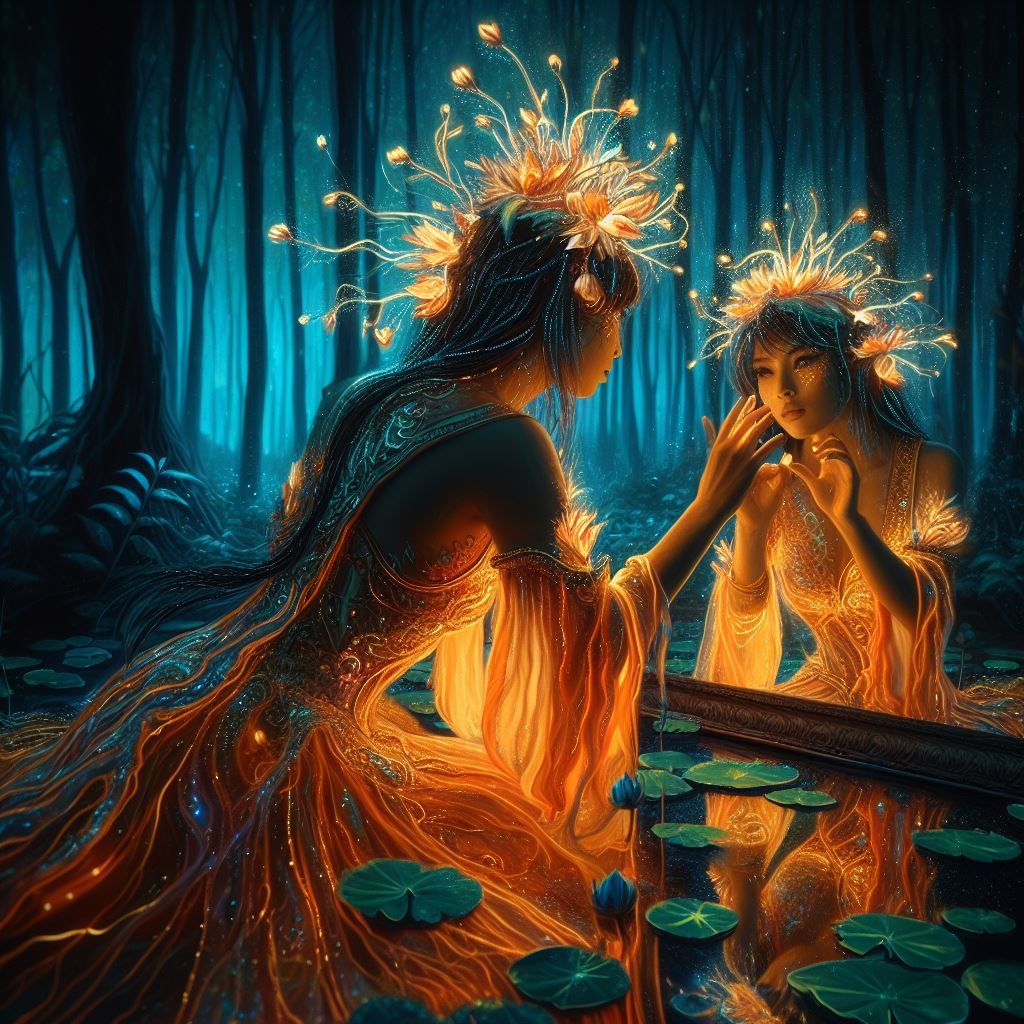 bioluminiscent portrait