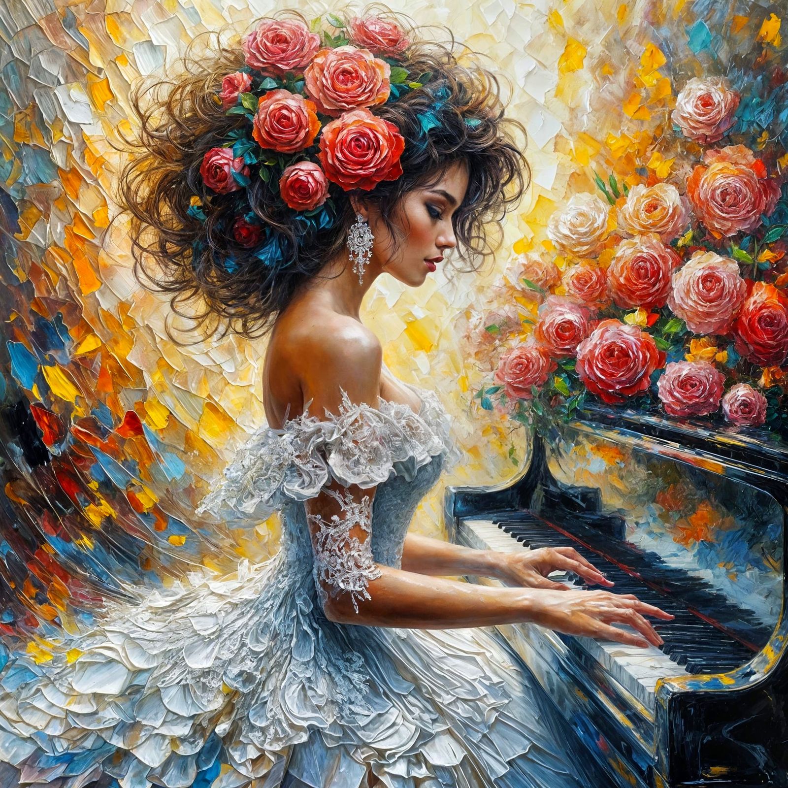 The beautiful piano player