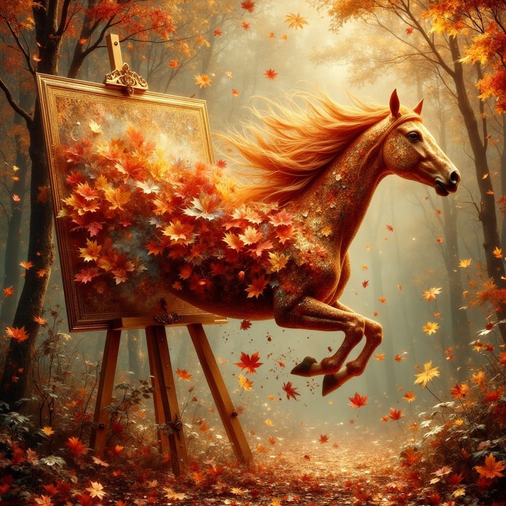 The autumn horse  by @Gno2