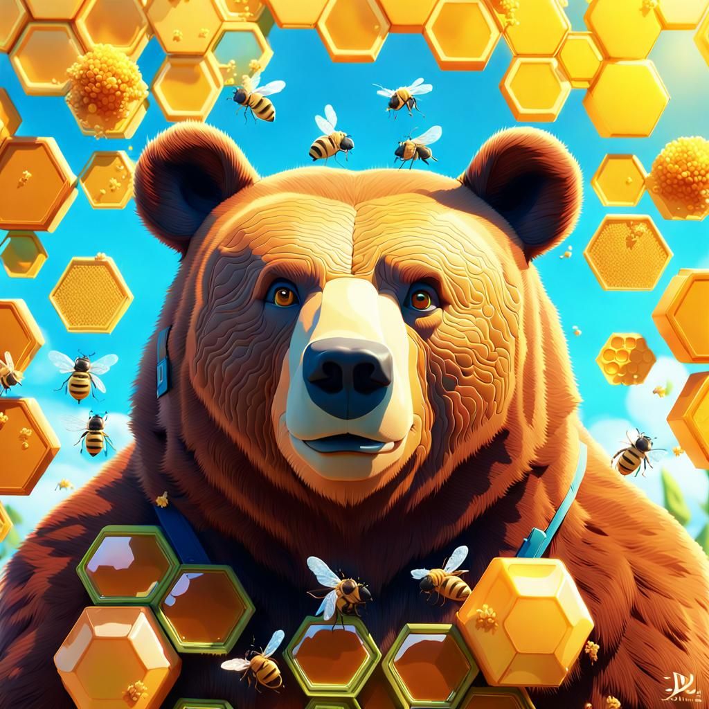 Bear, bees and honey