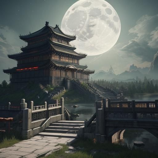 Chang'e Flying to the Moon: 3D Game Cinematic