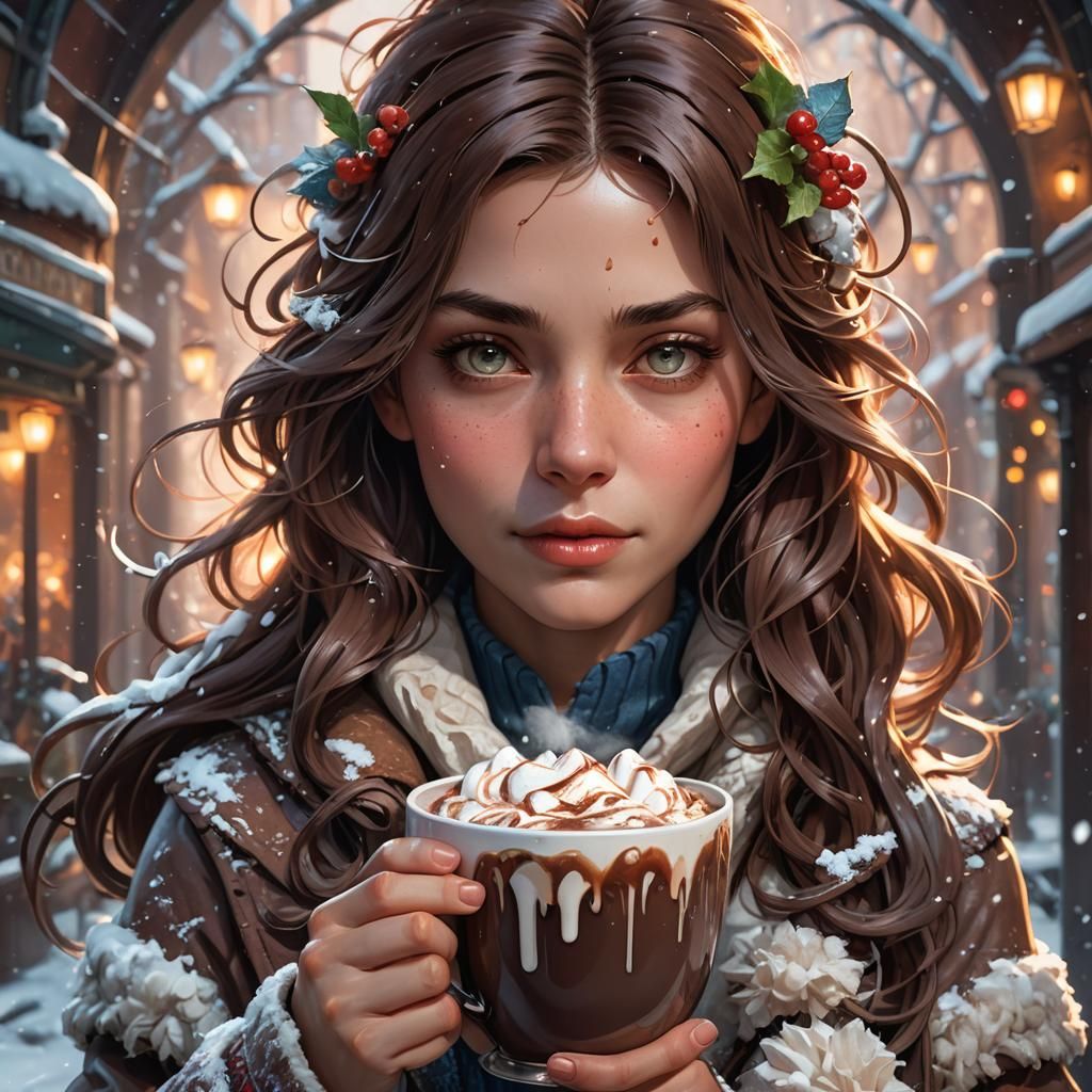 A delicious cup of hot chocolate to keep warm
