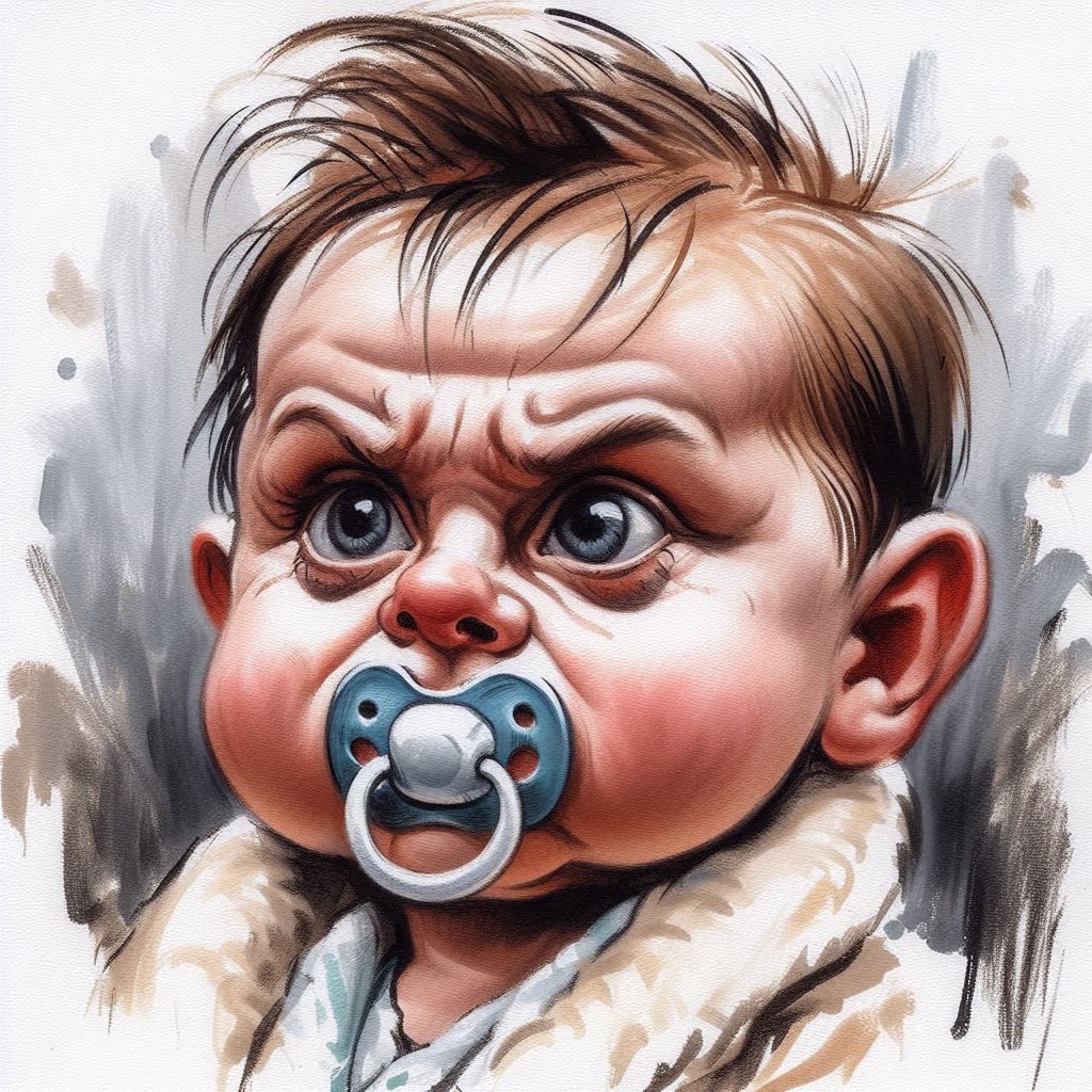 Caricature of a baby