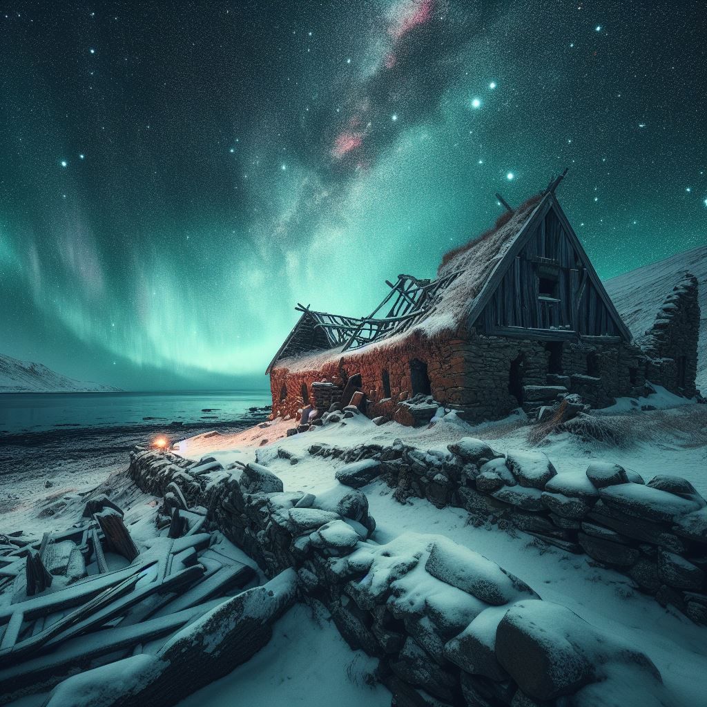 Norse snowy landscape