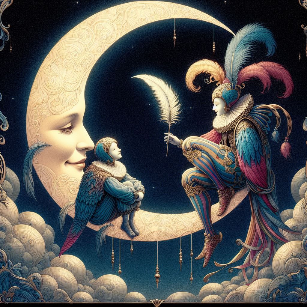 In the light of the moon my friend Pierrot