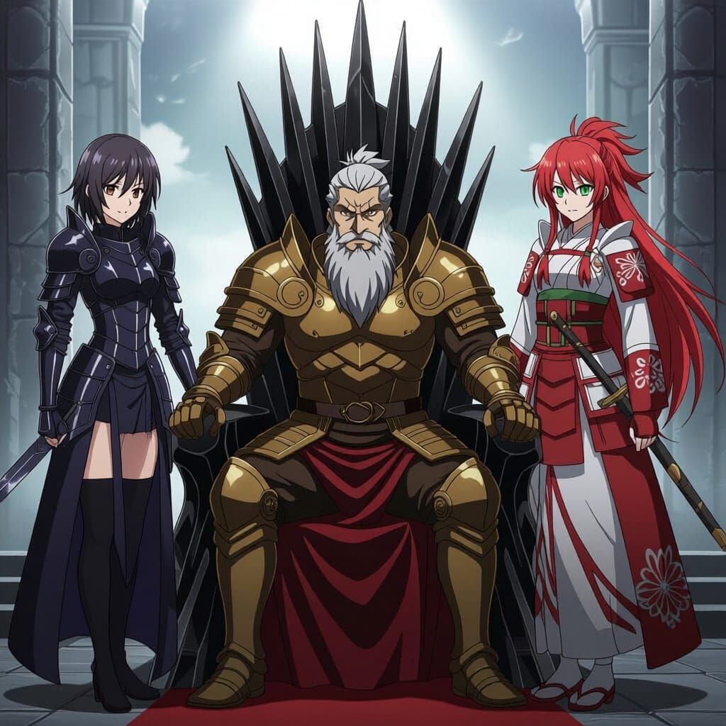 Me and Akane working for king GeoFranz