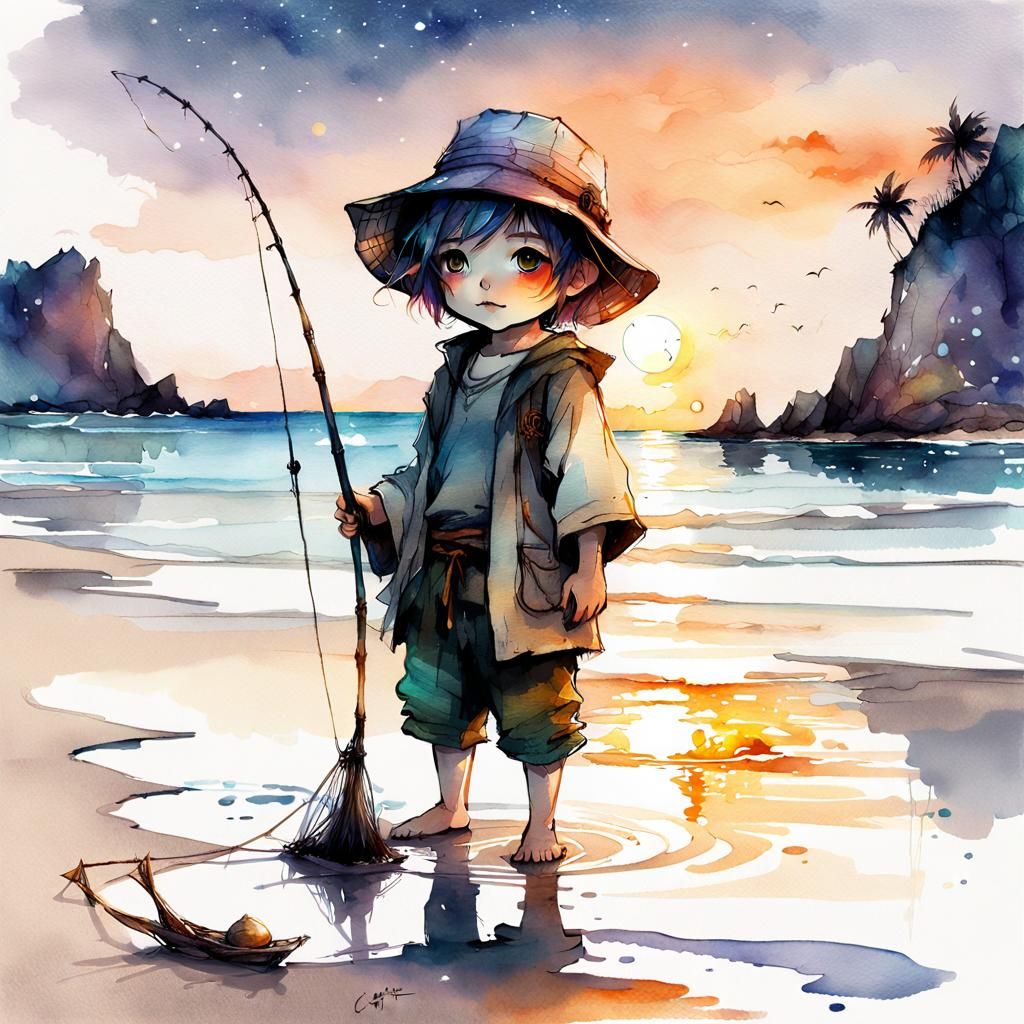 Novices fisherboy  by @Marty