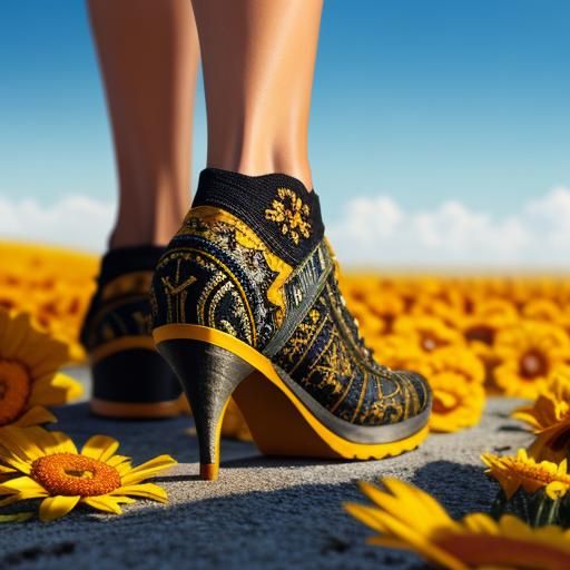 🚶 walking on sunshine, salute to the sun, intricate detail,...