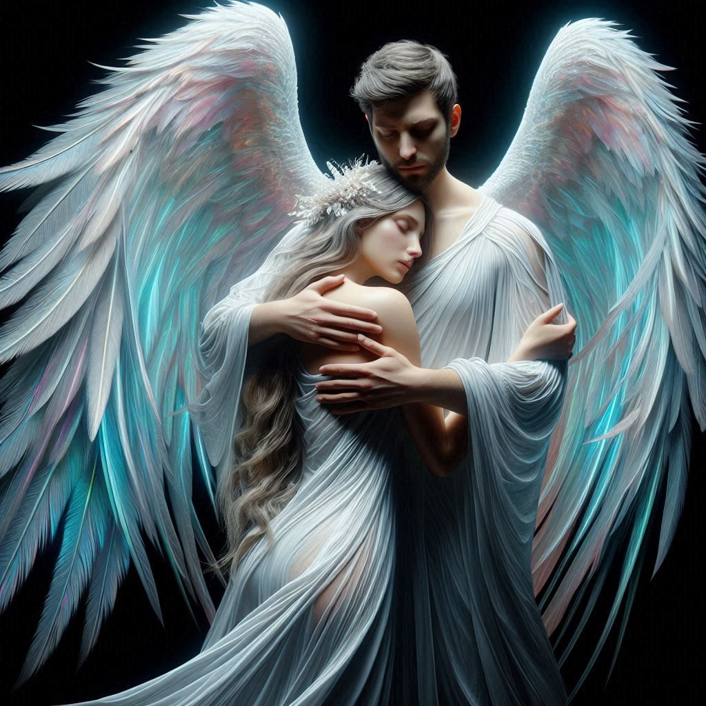 In the arms of the angel.