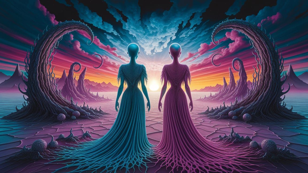 Watercolor and alcohol-ink drawing . Colorful dreamy masterpiece. Thick impasto brush strokes vivid colors ...  by @Kiwi99