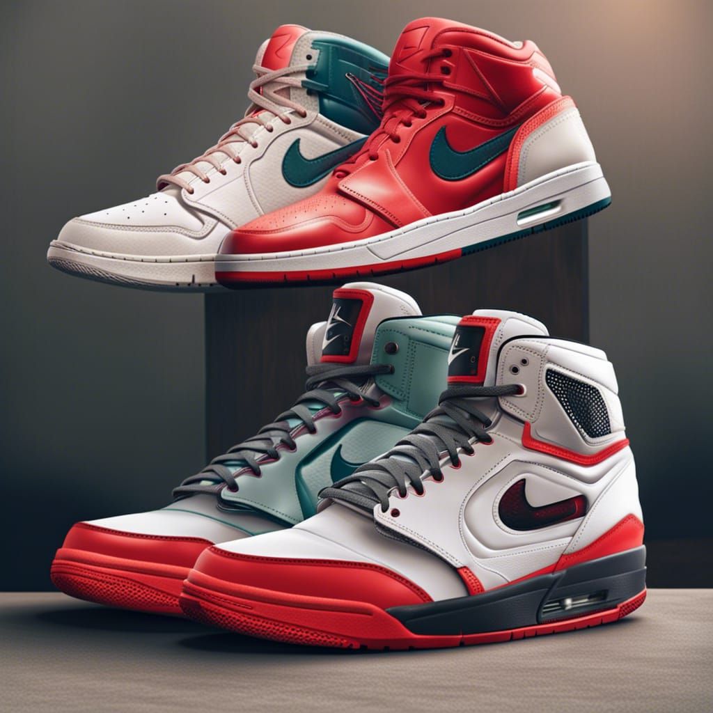 Nike and jordans mixed AI Generated Artwork NightCafe Creator
