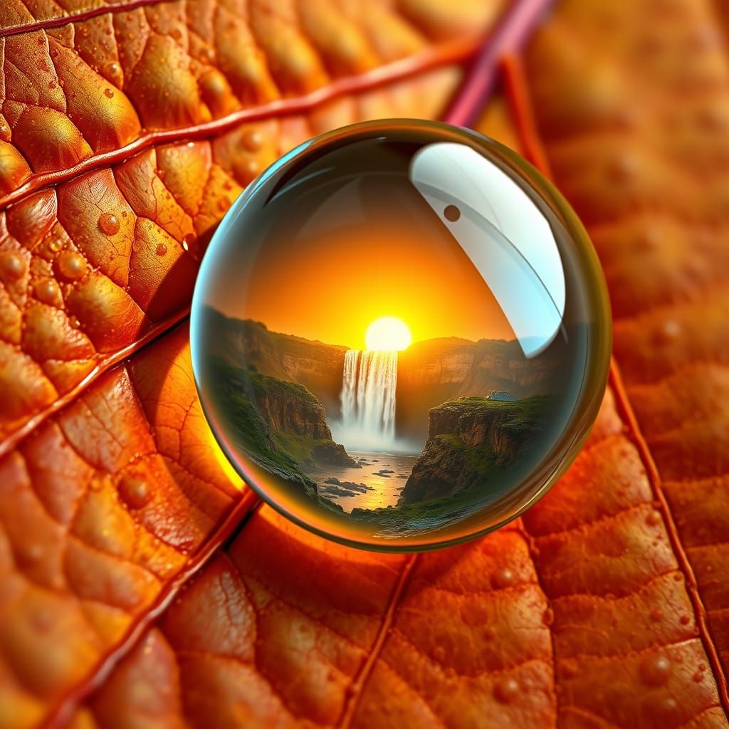 dew drop on a maple leaf  by @Victoria G