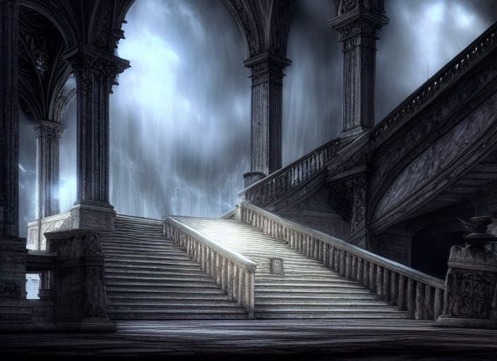 Empty stairways