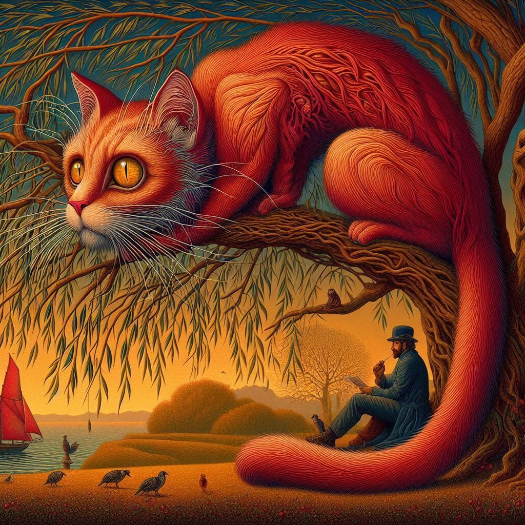 Big Red Cat  by @Loving the Impressionists
