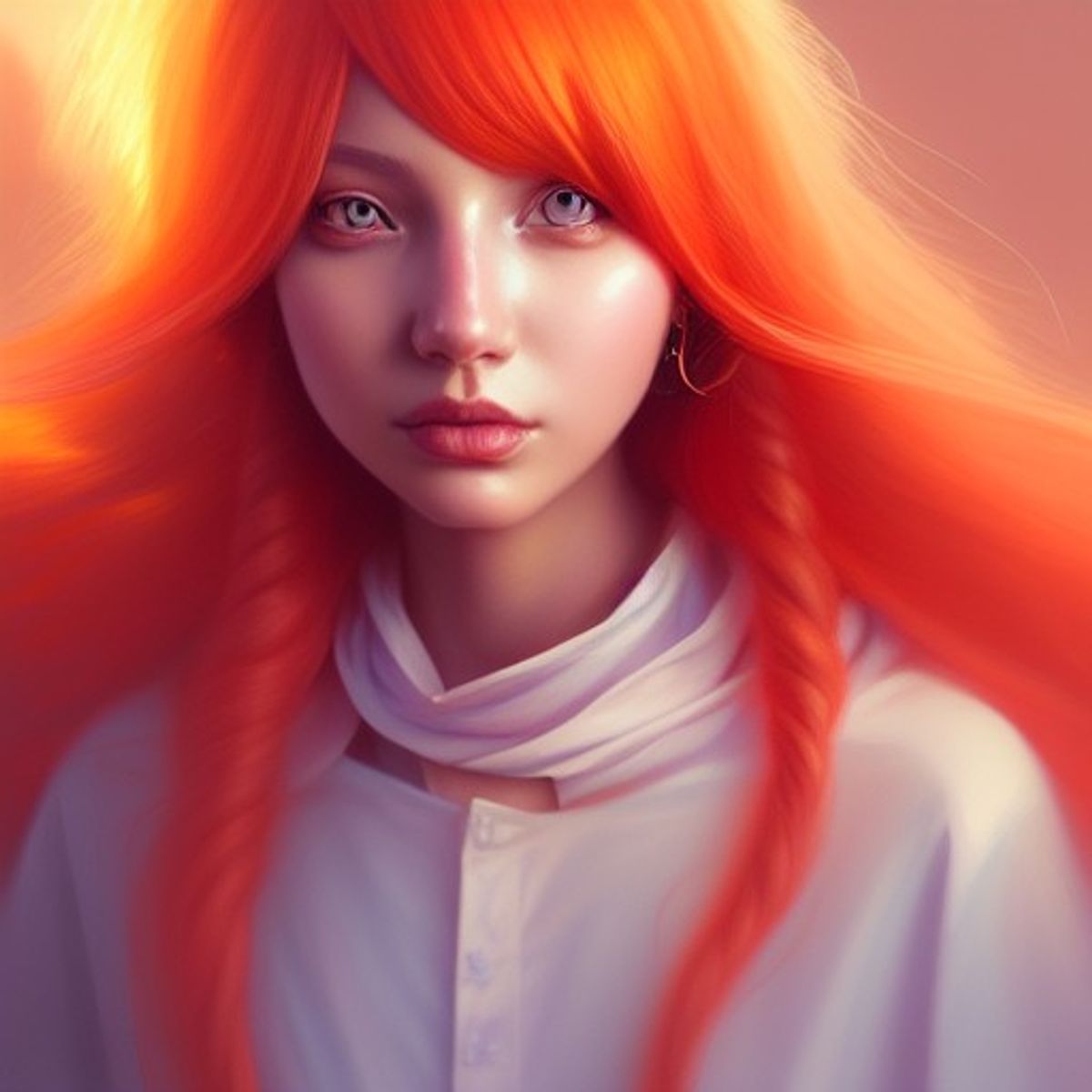 Orange Girl Ai Generated Artwork Nightcafe Creator