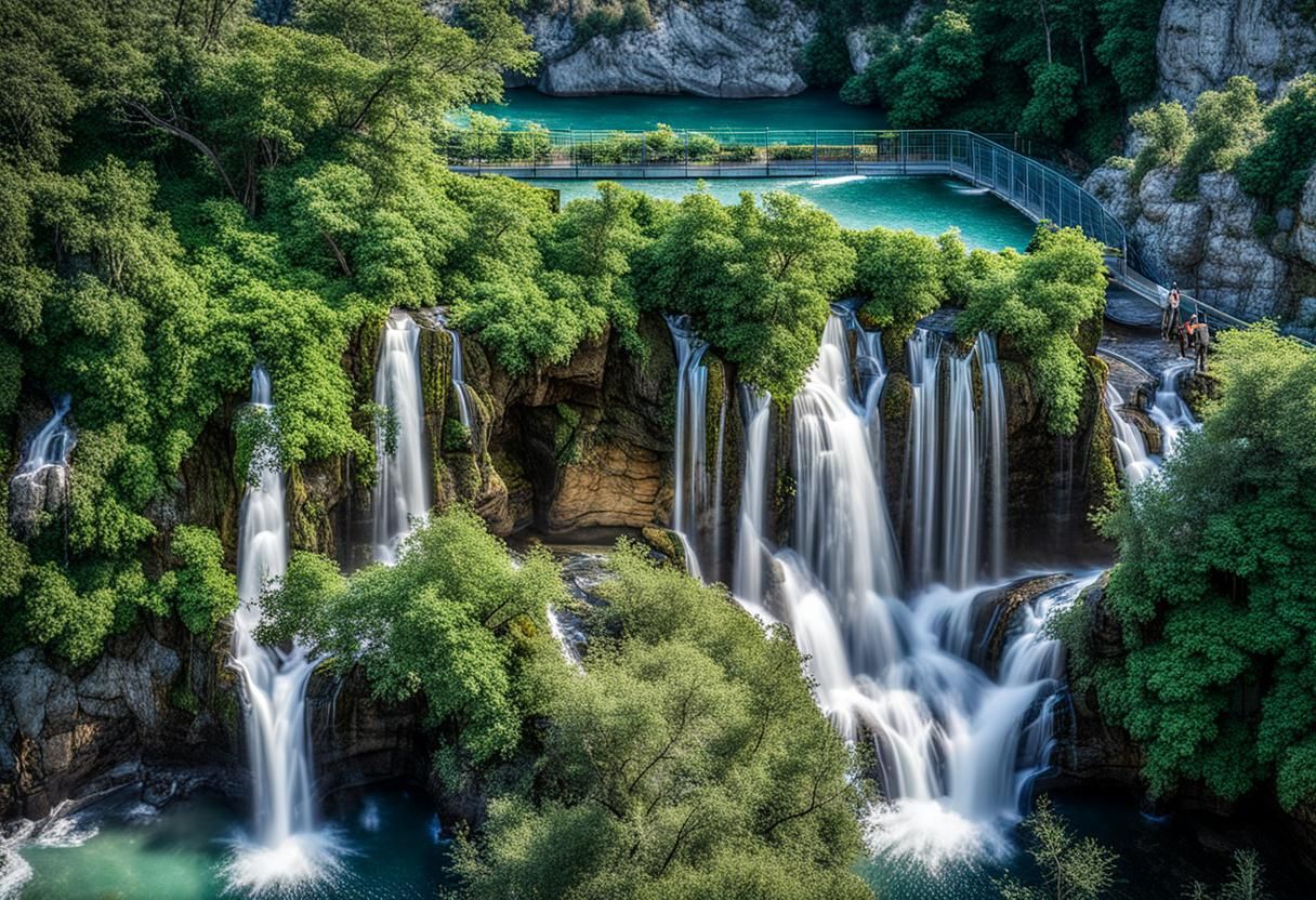 Picturesque Waterfall Scene
