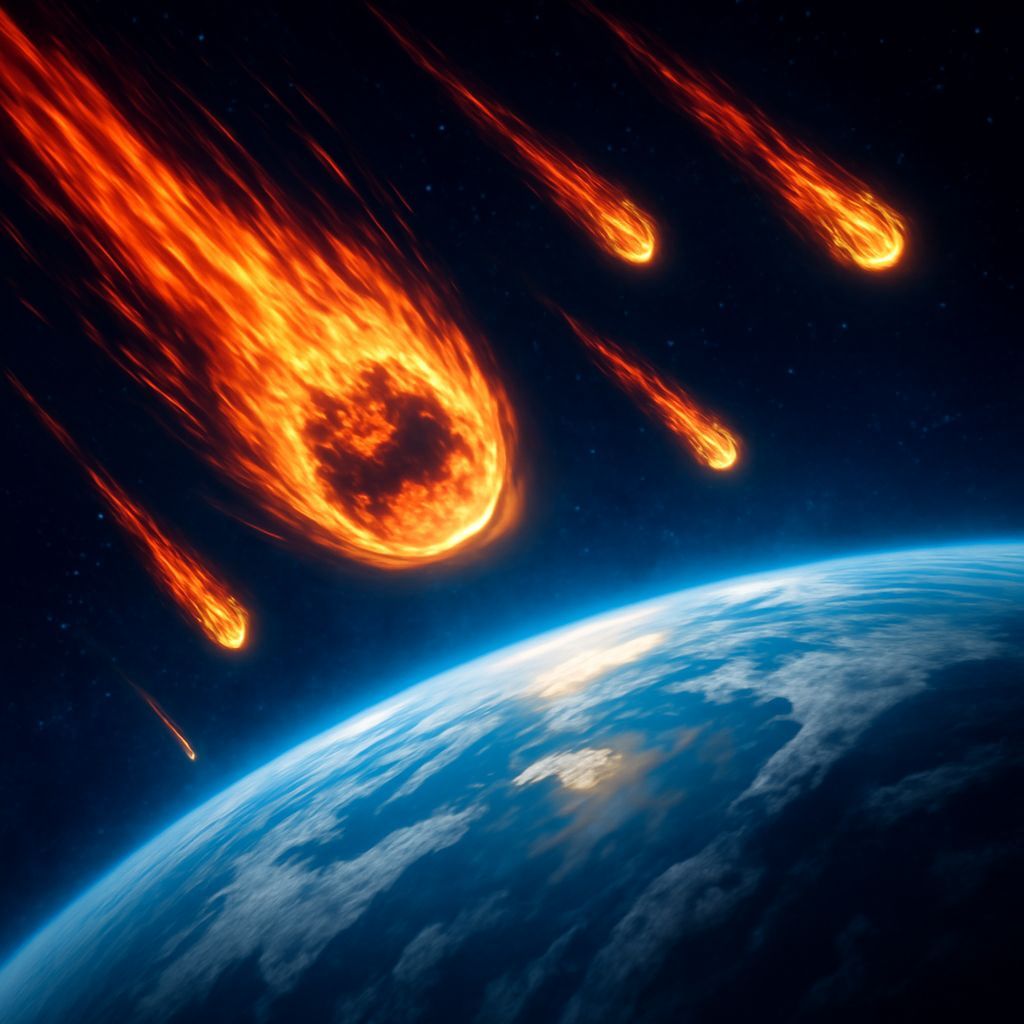 Meteors Hurtling Towards Earth