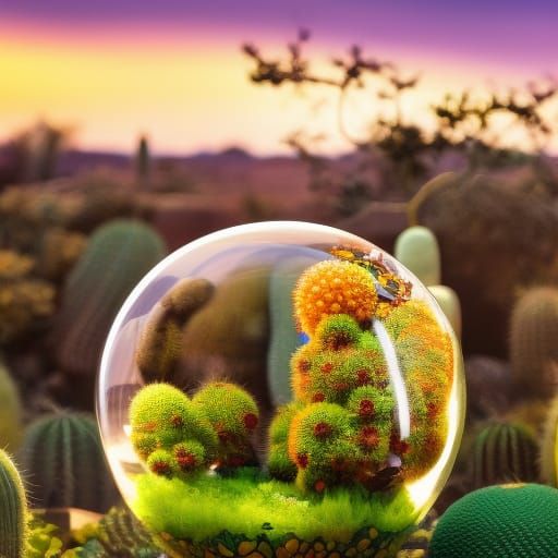 Cactus Terrarium   by @iris eden