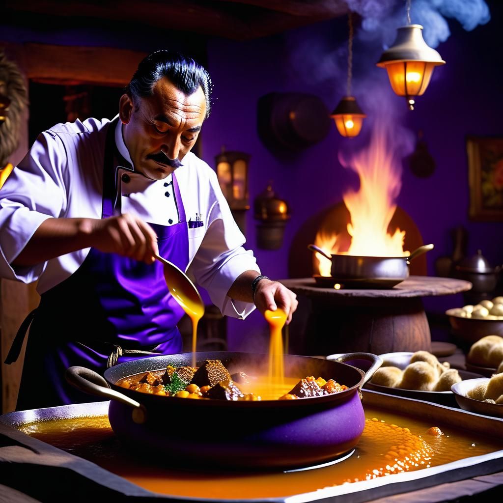 The Master makes lion stew with marmot cooked in sweet juice