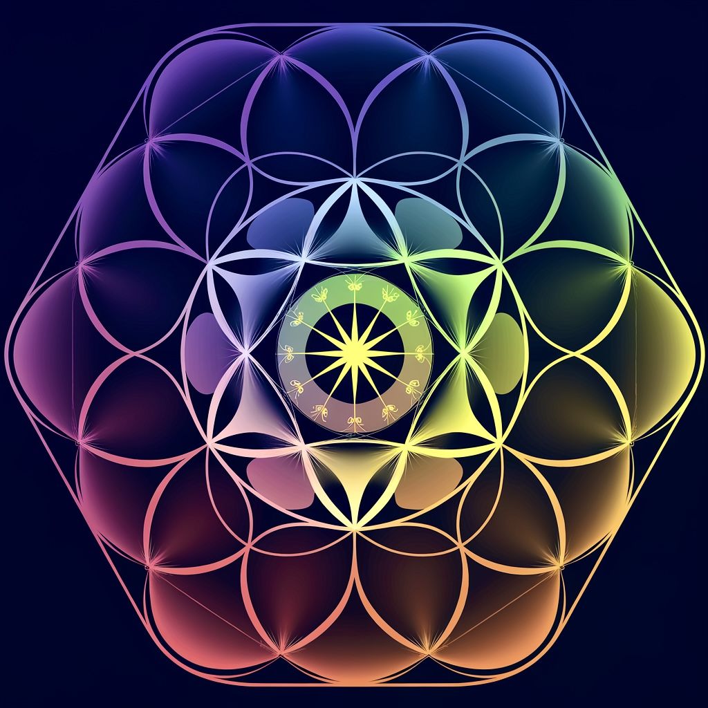 Sacred geometrical patterns of frequency