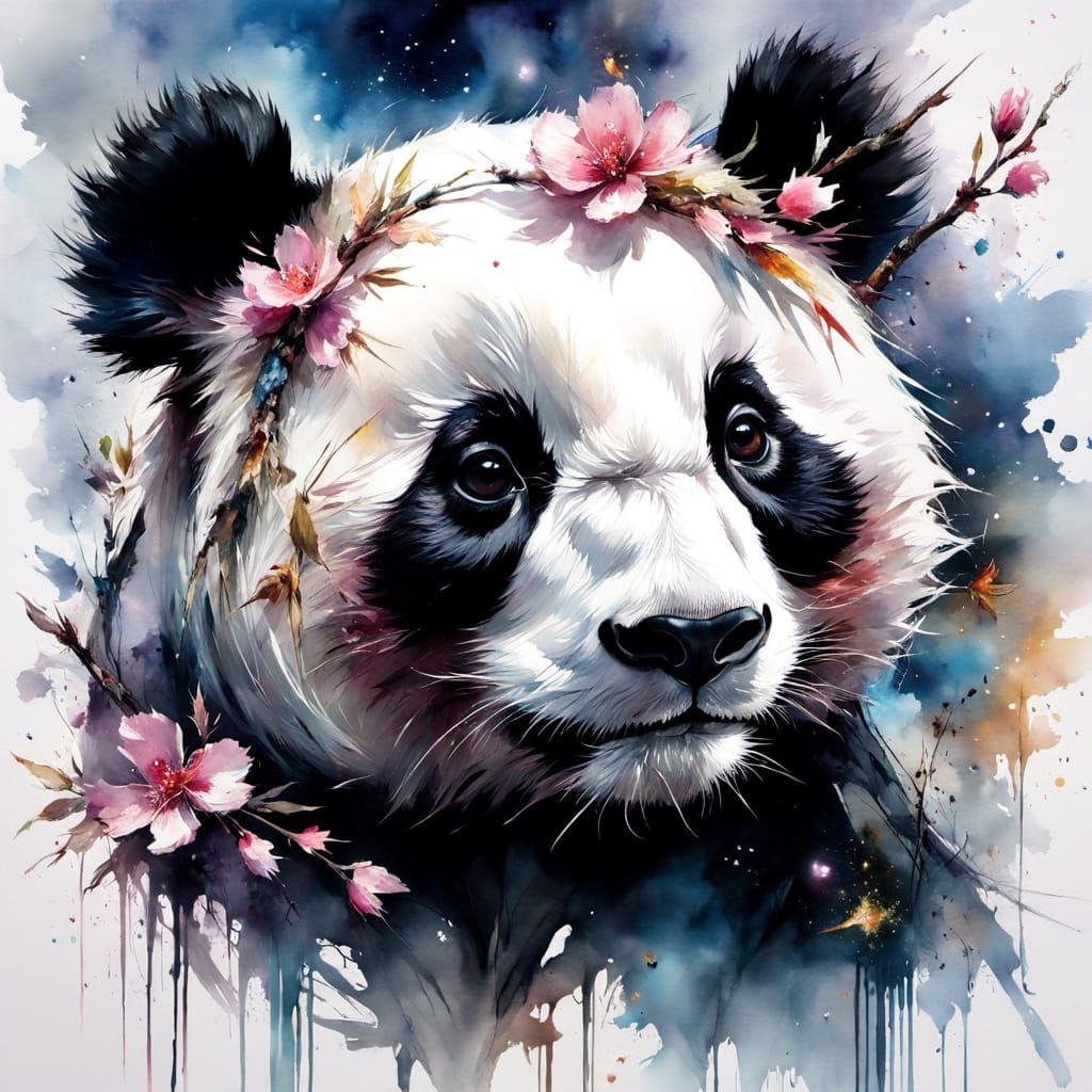 panda  by @silverpoodle