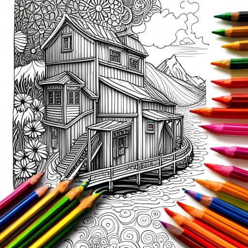 Coloring Page - AI Generated Artwork - NightCafe Creator