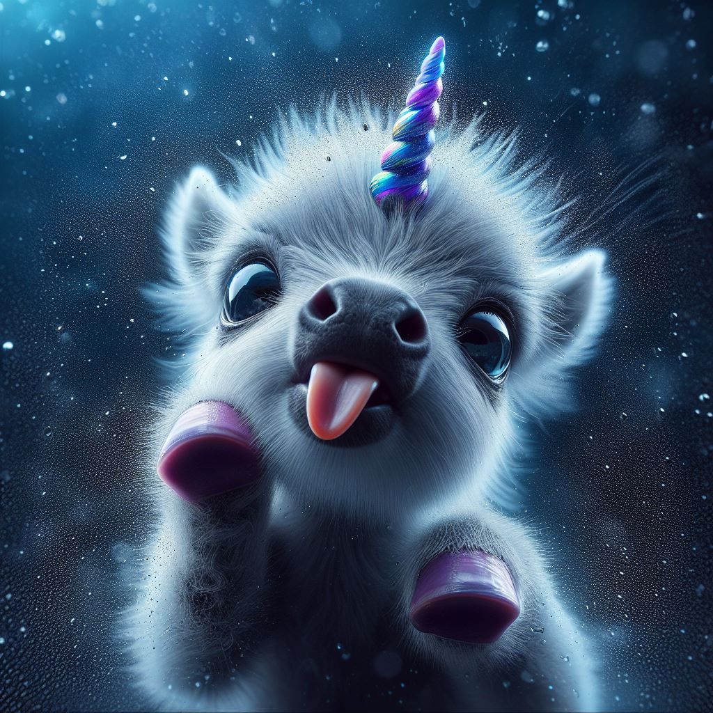 Baby unicorn wants in.......