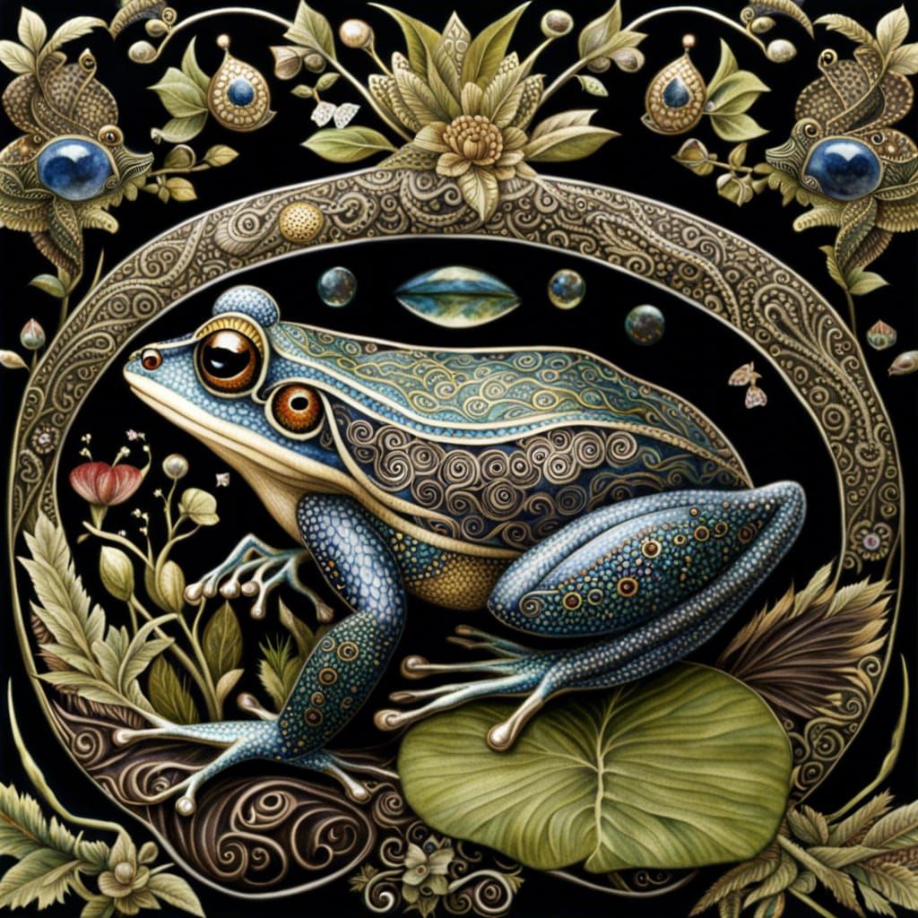 Frog jewel AI Generated Artwork NightCafe Creator