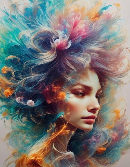 Hydrangeas Overflowing in Stylized Watercolour