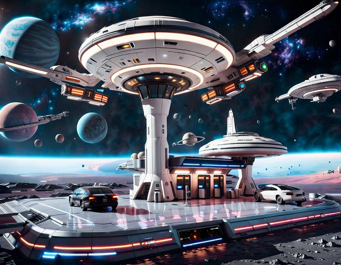Alien gas station  by @Alan Elsam