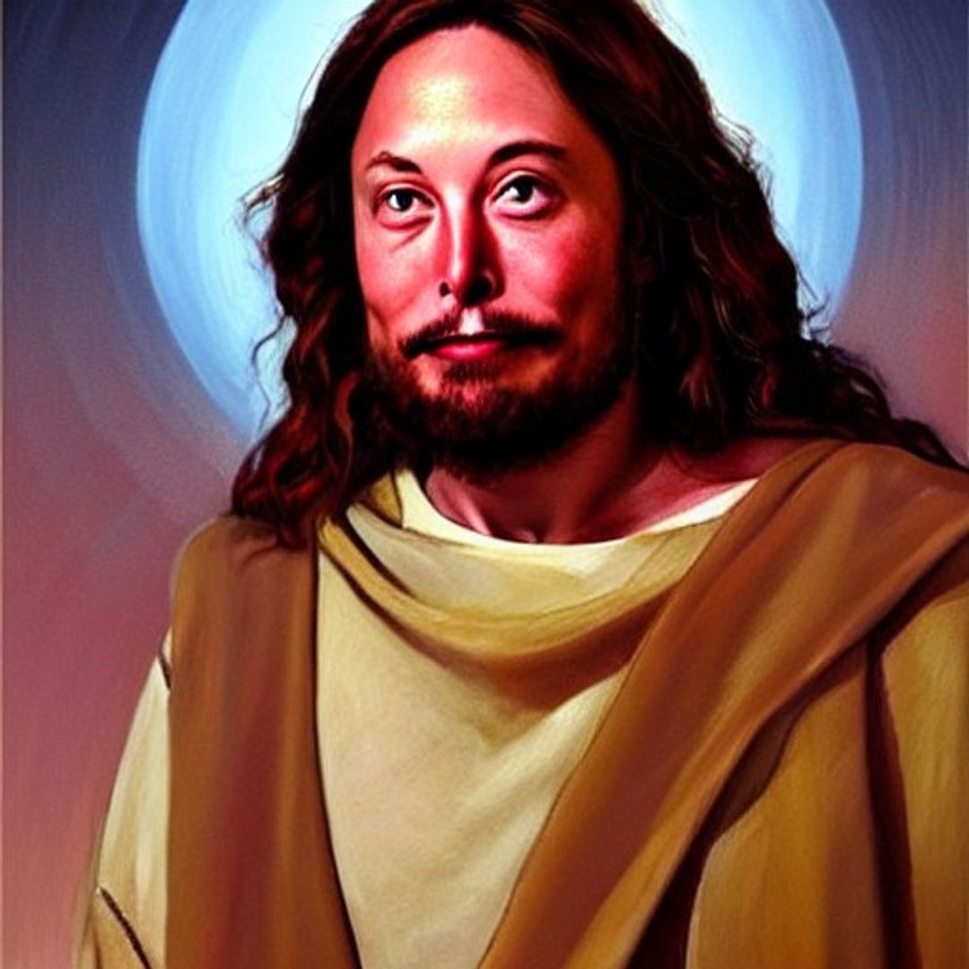 Elon musk dressed as Jesus - AI Generated Artwork - NightCafe Creator