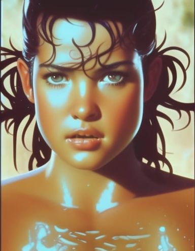 Phoebe Cates Swimming - AI Generated Artwork - NightCafe Creator