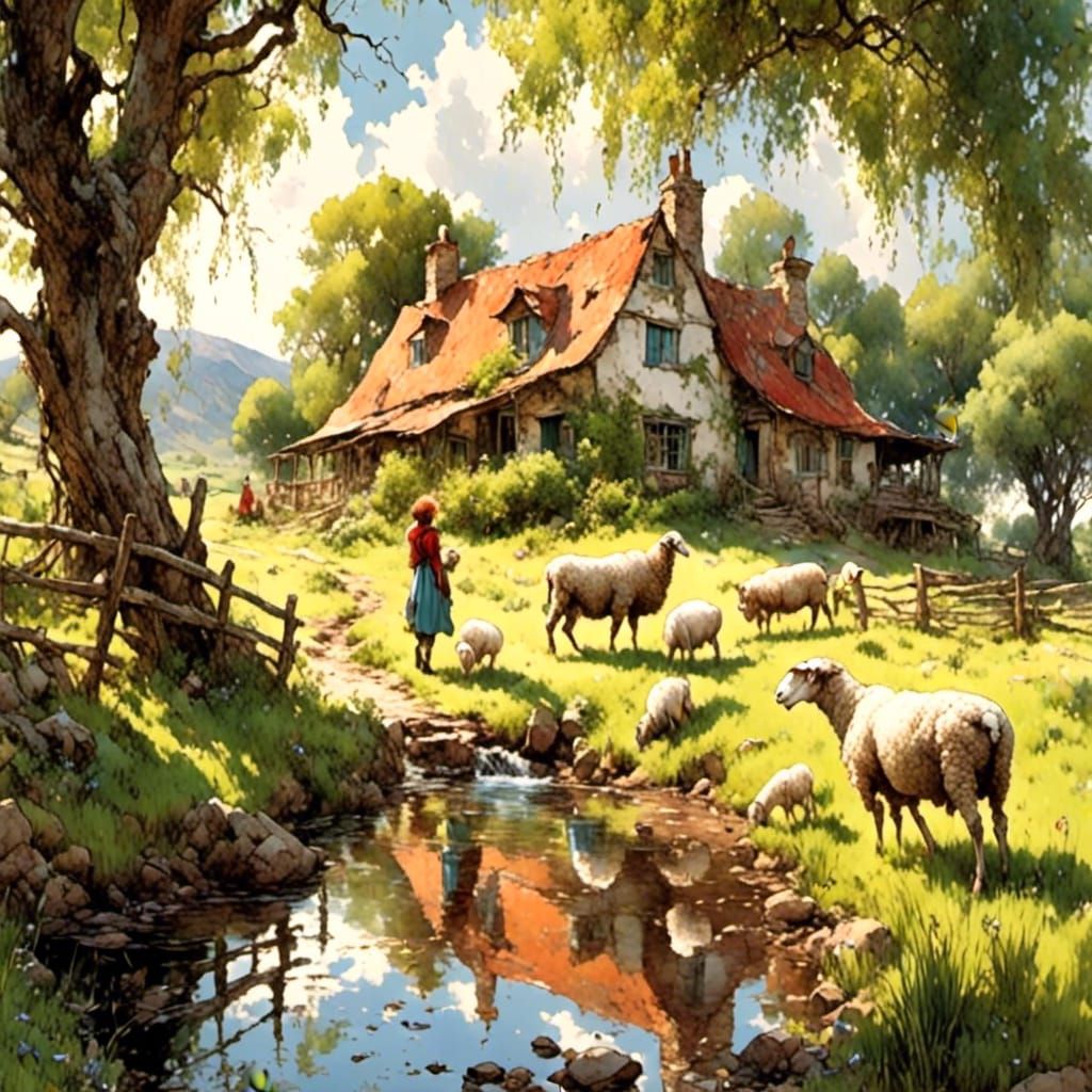<lora:Artistic 1:1.0> <lora:monstyle3:1.0> English cottage b...