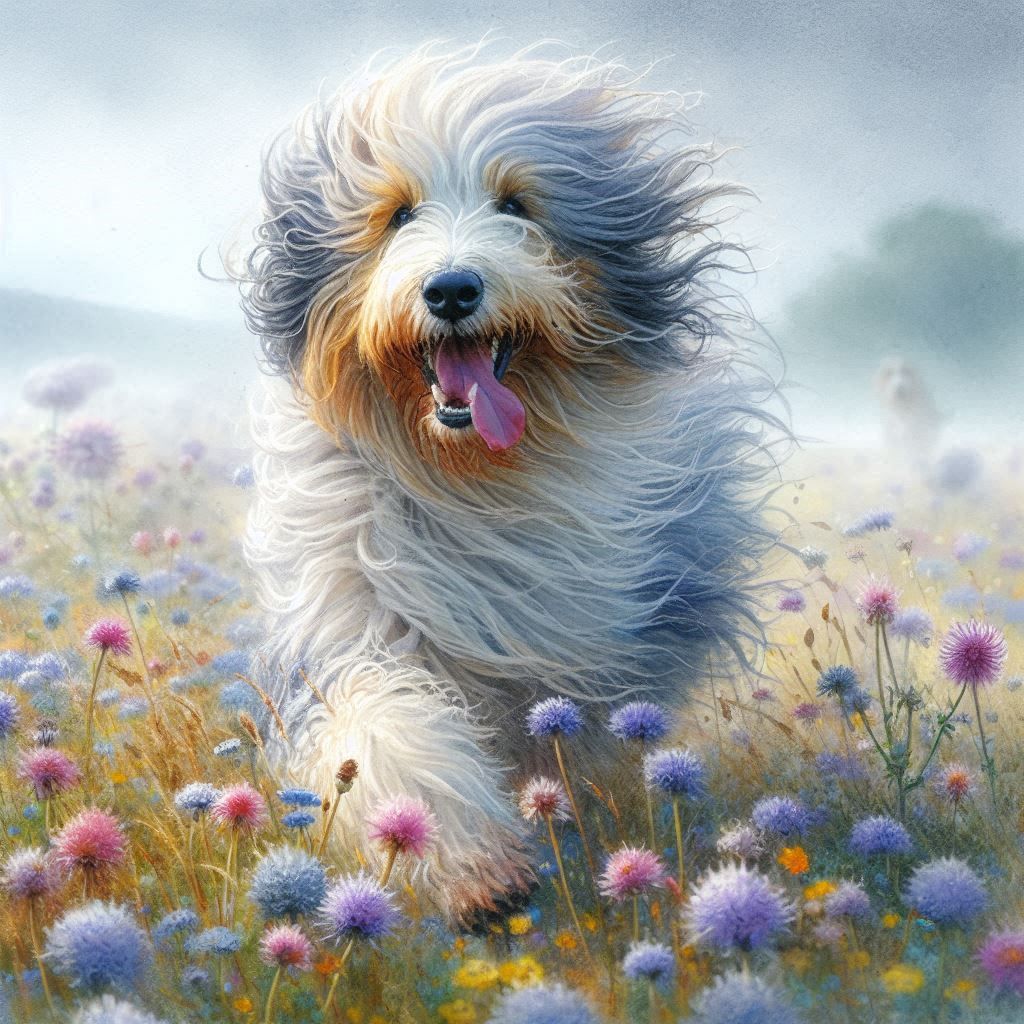 Windy Day for a Sheepdog