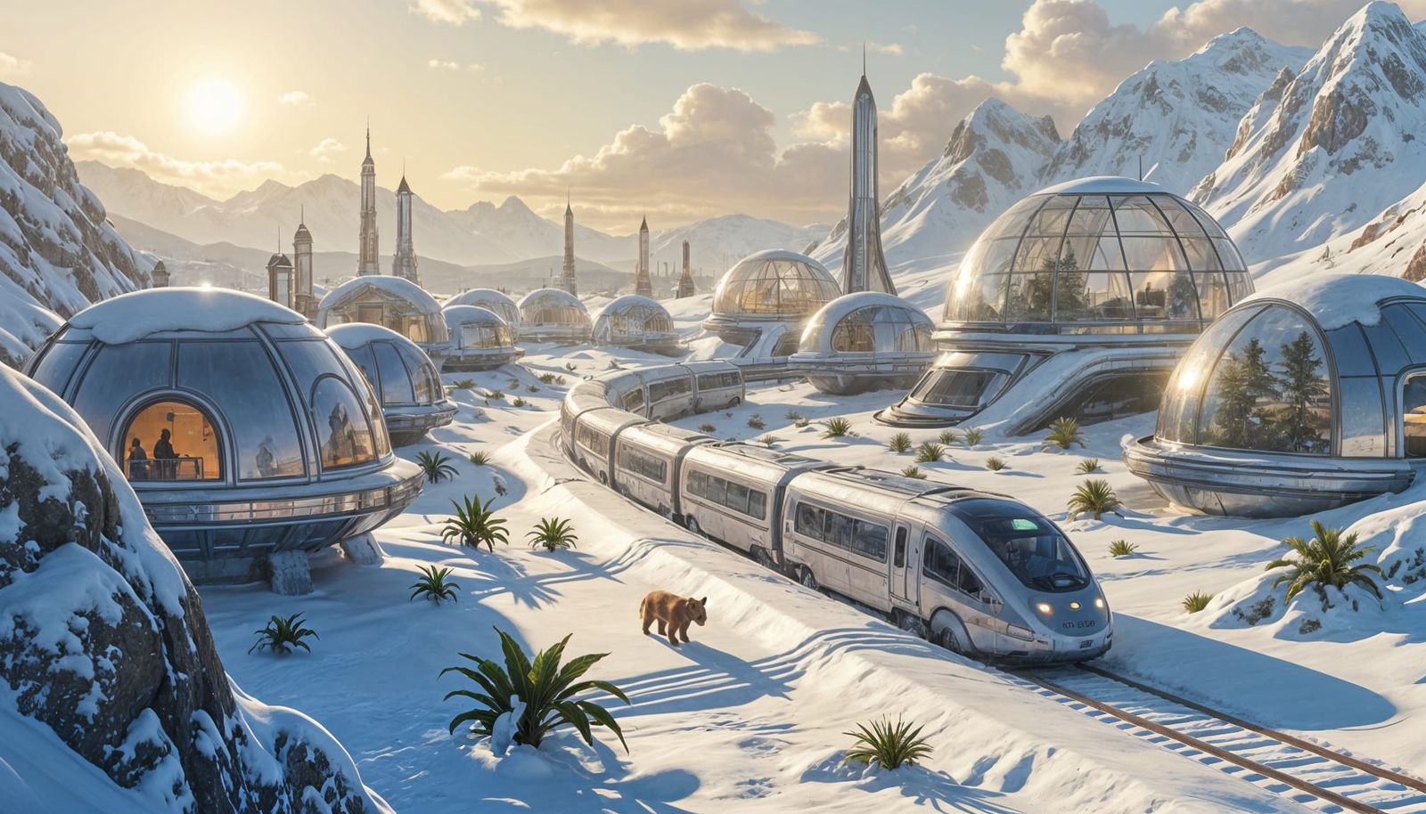 train in future ice age  by @Harmanna