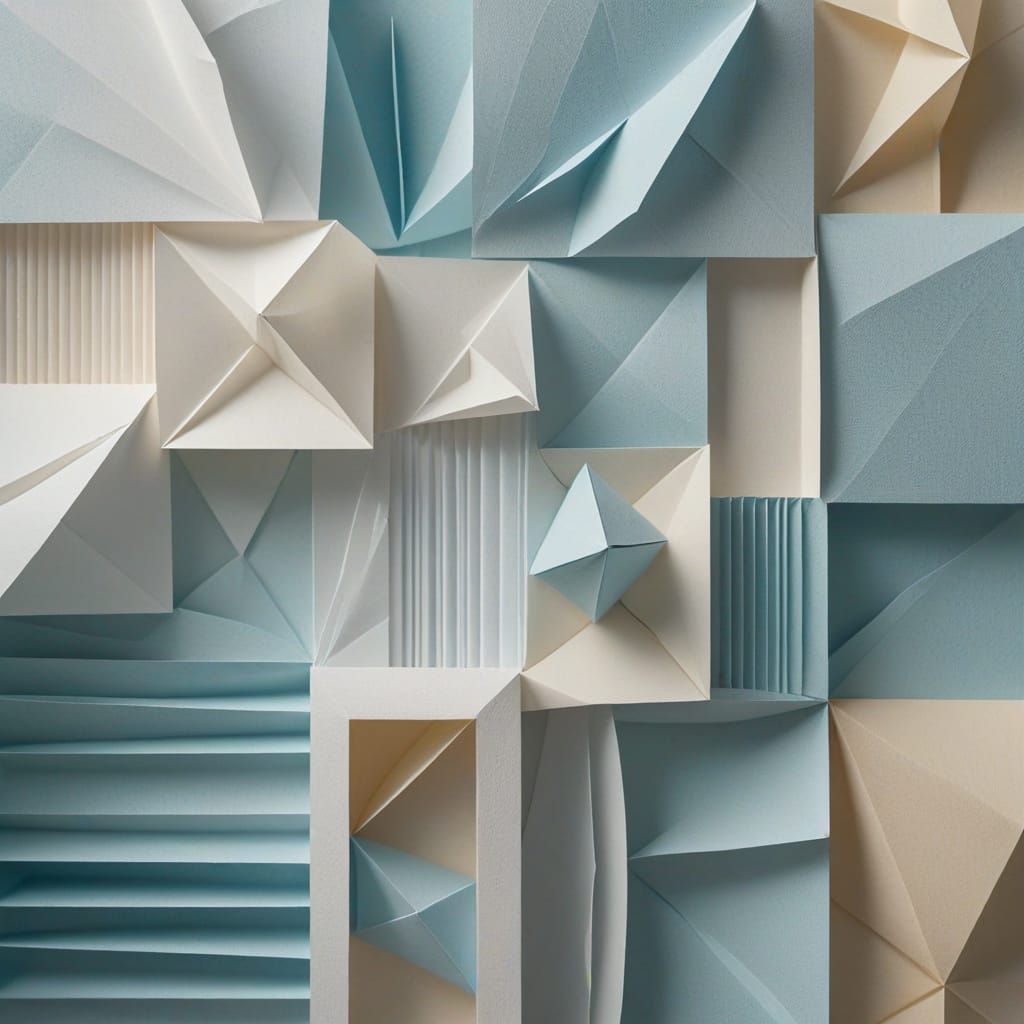 Soft Focus Cubist Origami Scene