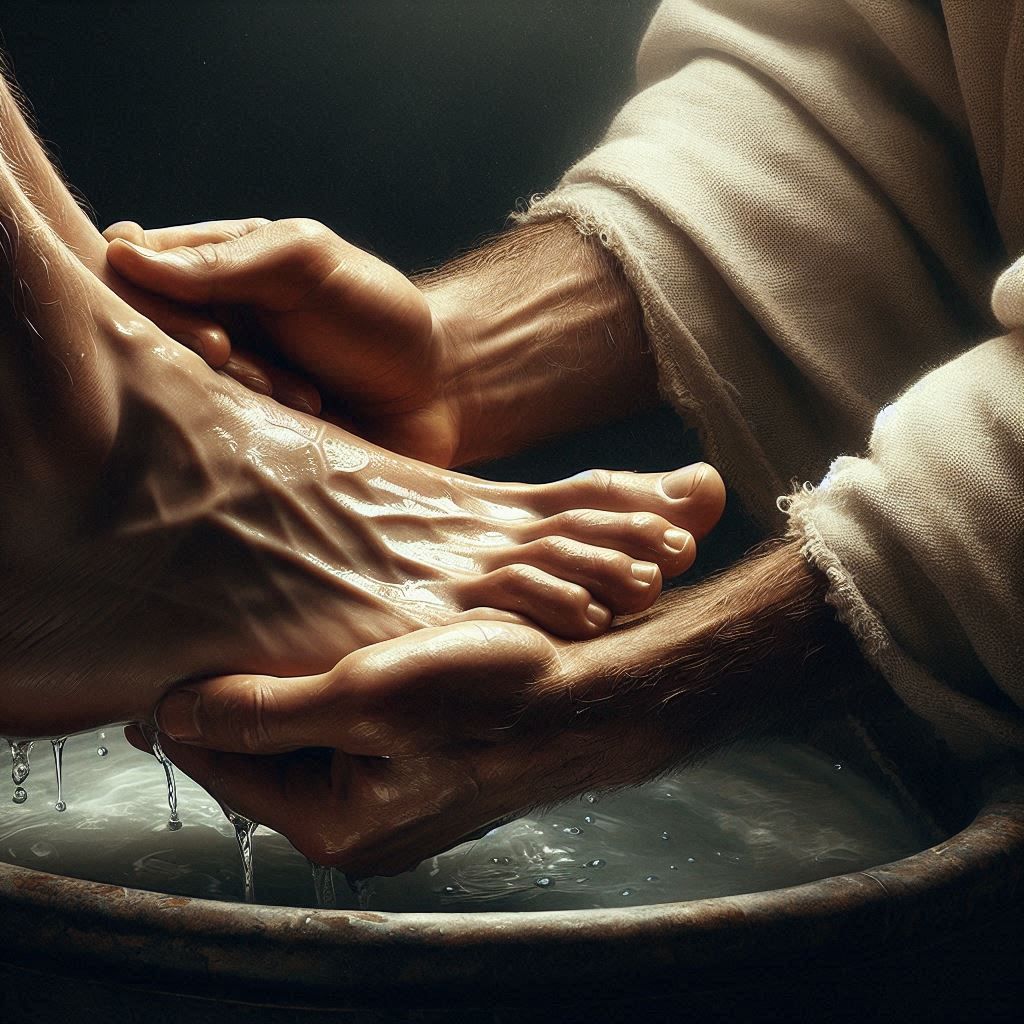 If I then, your Lord and Teacher, have washed your feet, you...