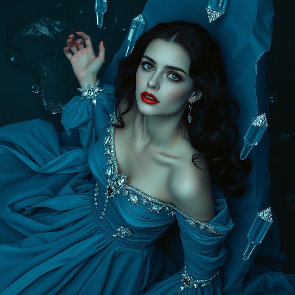 Icy Gown: Macabre Beauty in Arctic Waters