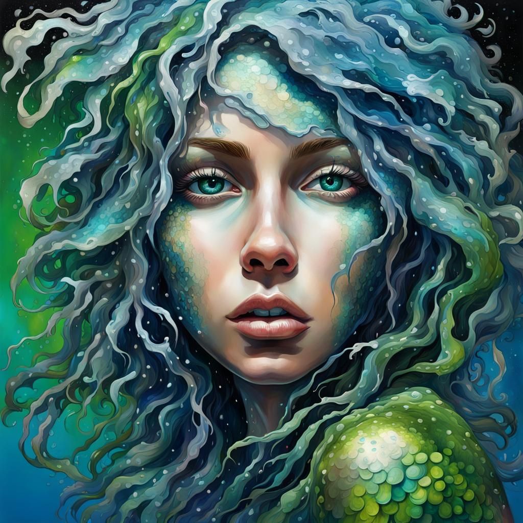 Water-Wraith Female - AI Generated Artwork - NightCafe Creator