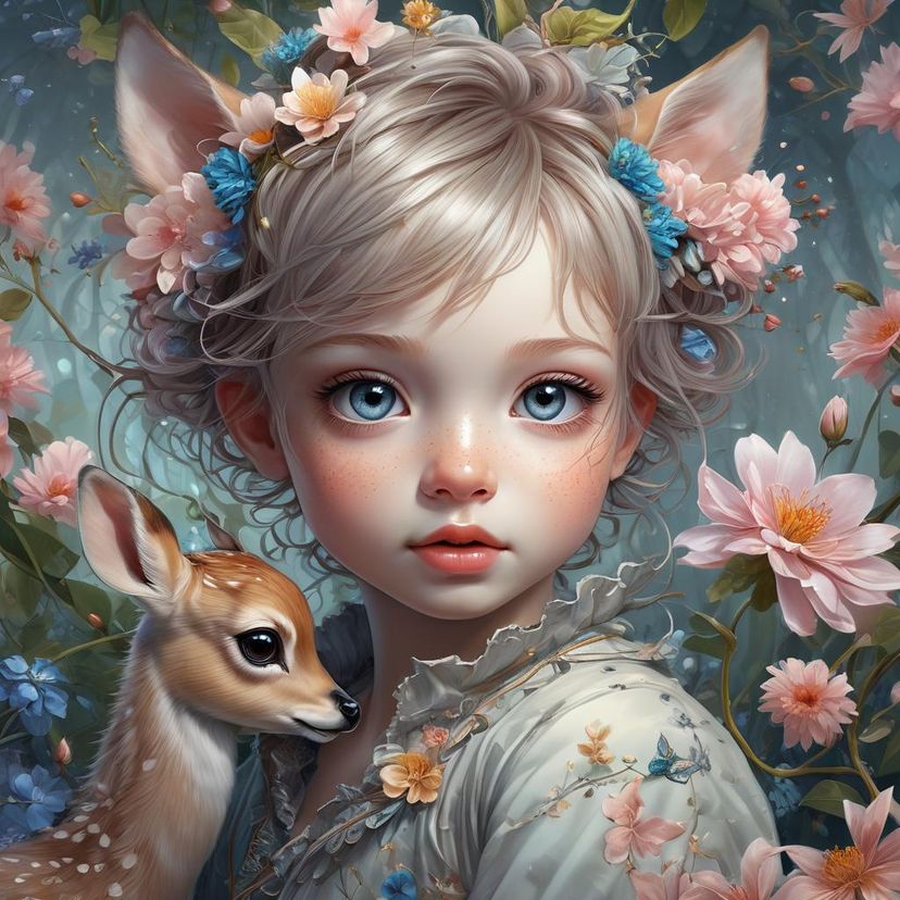 Little Fawn Girl - AI Generated Artwork - NightCafe Creator